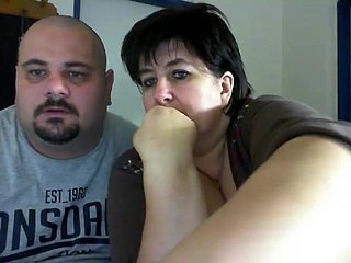 Fat couple on the top of webcam