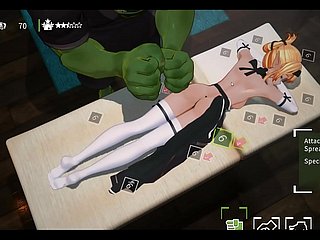 ORC Rub down [3D Hentai Game] EP.1 смазанный массаж на извращенном эльфе