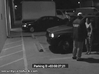 Acción del estacionamiento capturada por una cámara de seguridad
