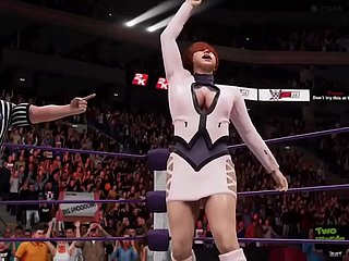 Cassandra groom Sophitia vs Shermie groom Ivy - ¡Terrible final! - WWE2K19 - Waifu Wrestling