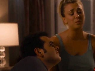 Kaley Cuoco Braless in Along to Wedding Ringer (2015)
