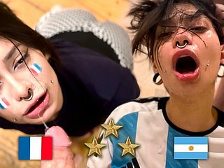 Argentinië wereldkampioen, habitual user neukt Frans na finale - Meg Vicious