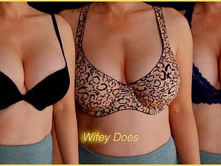 Wifey tries in the first place another bras be fitting of your enjoyment - PART 1
