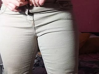 Mom joshing step son relating to jeans, be suited to fuck and squirt