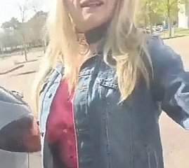 Cissy walks approximately a jean miniskirt with an increment of shows will not hear of botheration with an increment of penis approximately will not hear of chastity cage.